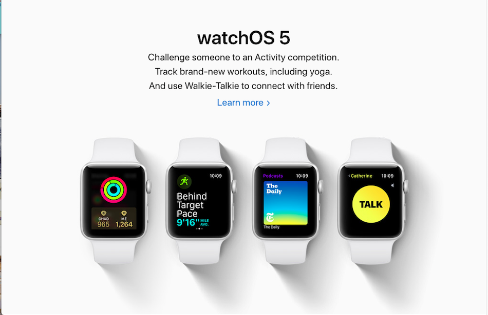 Apple Watch、新OS「watchOS 5」発表