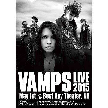 VAMPS、ニューヨーク公演『VAMPS LIVE 2015 NY』開催決定　海外進出をさらに本格化