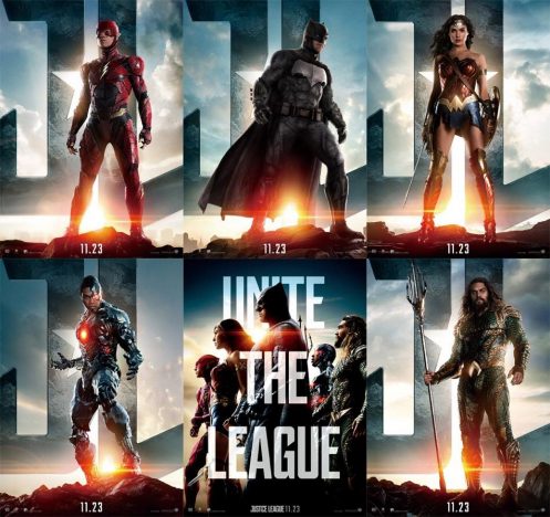 『ジャスティス・リーグ』5人の“超人たち”のキャラクターポスター公開　ムビチケ絵柄＆限定ポスターに