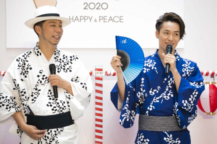 EXILE ÜSA＆TETSUYA『TOKYO 2020と祭でつながろう発表会』登壇　浴衣姿もお披露目