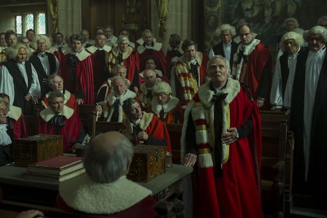 PETERLOO featuring Karl Johnson as Lord Sidmouth courtesy of Amazon Studios.