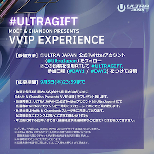 Ultra Japan 19 Vvip体験 キャンペーンがスタート 特別席でワンランク上を体験 Real Sound リアルサウンド