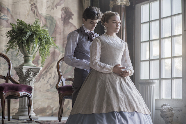 Timoth仔 Chalamet and Florence Pugh in Columbia Picturesﾕ LITTLE WOMEN.