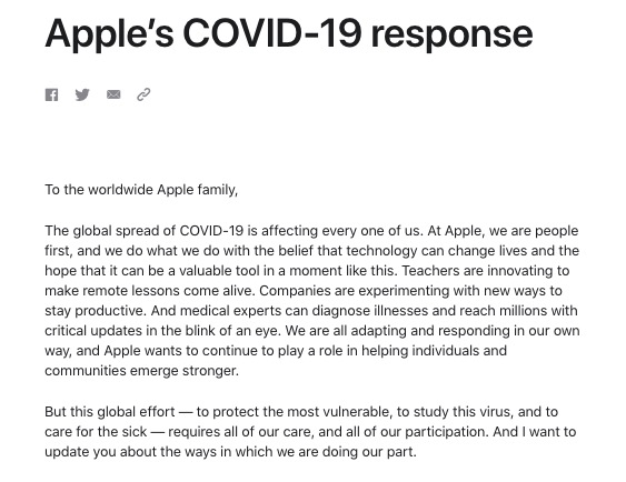 Appleが中華圏以外、世界中の店舗を閉鎖　米国の非常事態宣言を受け
