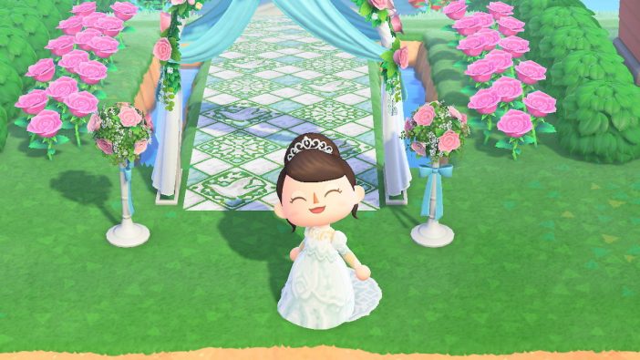 Yumi Katsuraが『あつ森』マイデザインに“ウェディングドレス”で参入　オンライン結婚式を応援