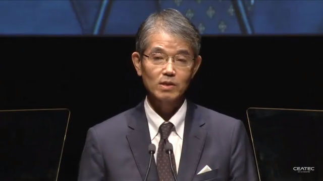 ソニーの石塚茂樹氏（代表執行役副会長）。