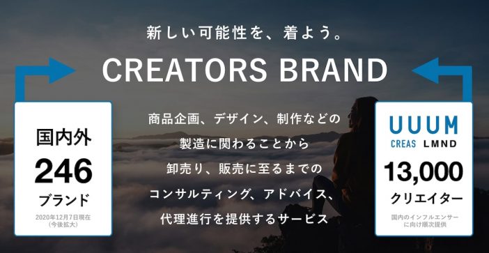 UUUMがインフルエンサーコマース事業『CREATORS BRAND』を始動　クリエイターとファッションブランドの架け橋に