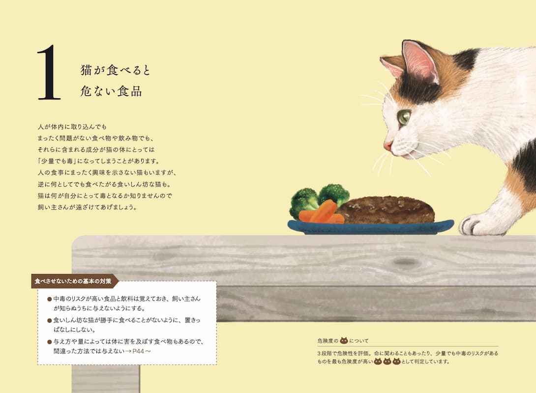 『猫が食べると危ない食品・植物・家の中の物図鑑　誤食と中毒からあなたの猫を守るために』