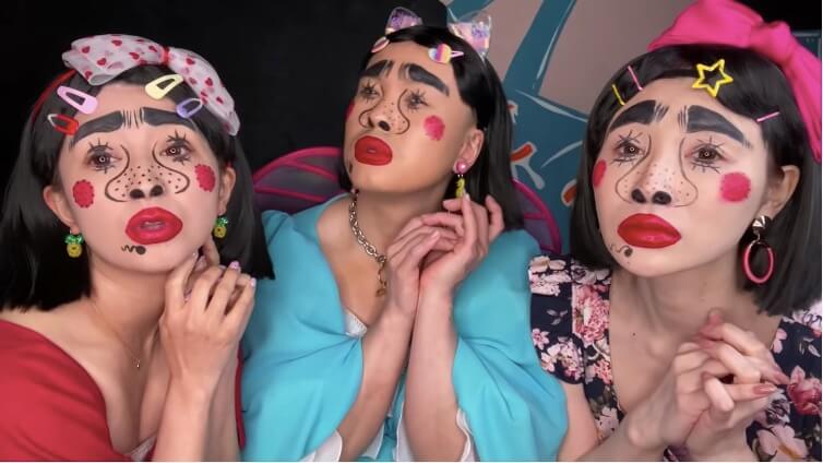 矢口真里＆手島優、ブリちゃんメイクに挑戦の画像