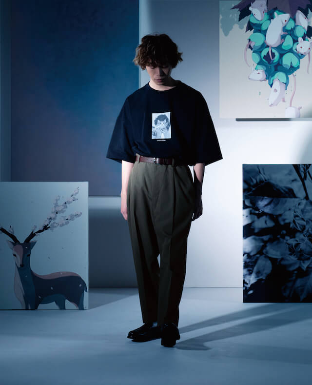 須田景凪×ジーユーのコラボアイテム発売　アボガド6によるイラストTシャツもの画像1-3