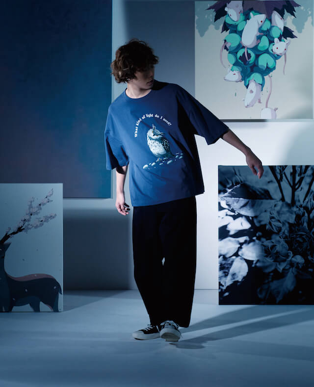 須田景凪×ジーユーのコラボアイテム発売　アボガド6によるイラストTシャツもの画像1-2