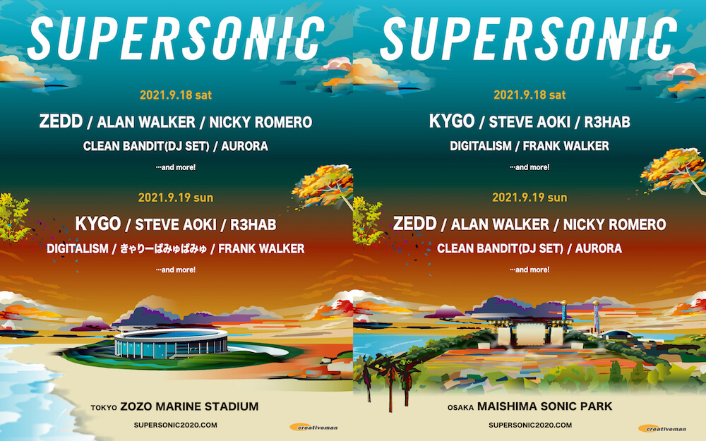 『SUPERSONIC 2021』出演アーティスト発表