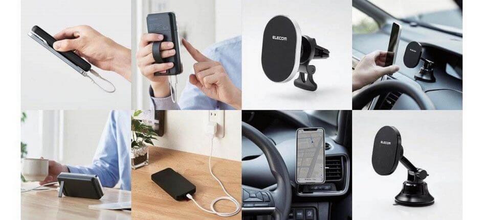 マグネット付きモバイルバッテリーと車載ホルダー発売