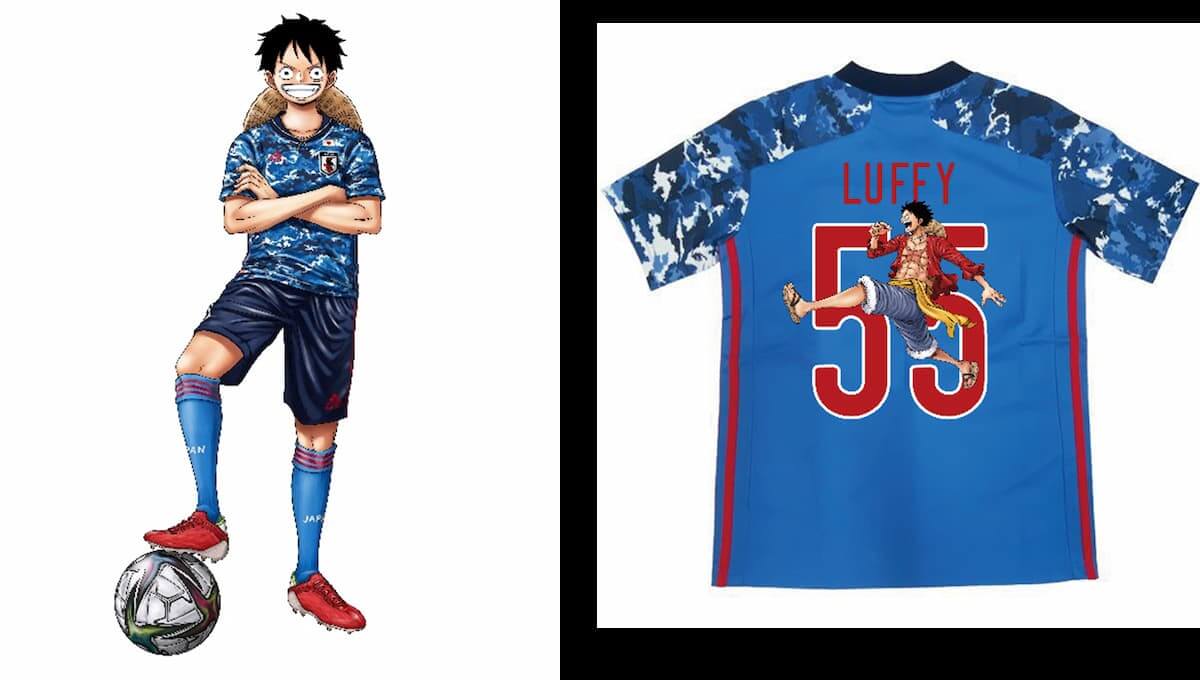 ONE PIECE×サッカー日本代表ユニフォームの画像