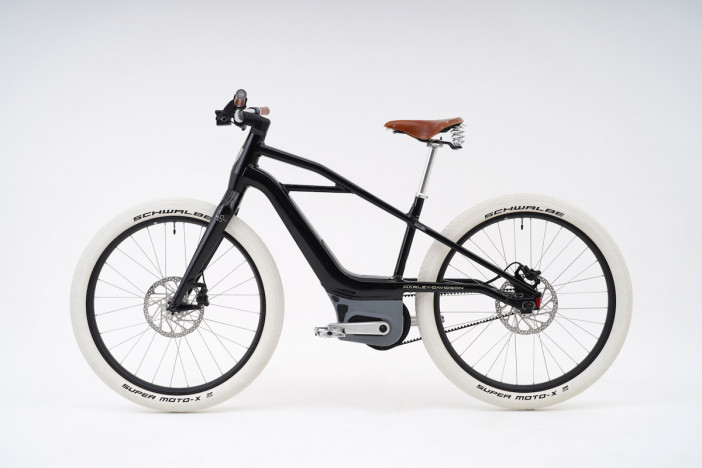 ハーレーの初代バイクを模した電動自転車