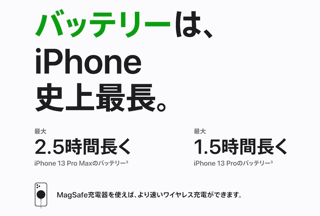 iPhone 13 Pro Maxのバッテリー徹底検証の画像