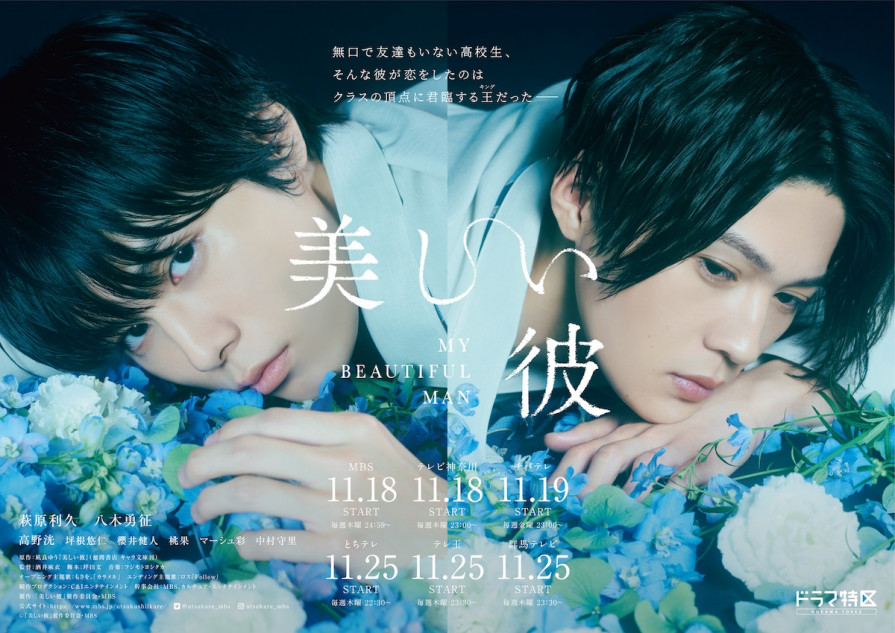 美しい彼A2ポスター 萩原利久と八木勇征の合いそうで合わない目線 『美しい彼』ポスター