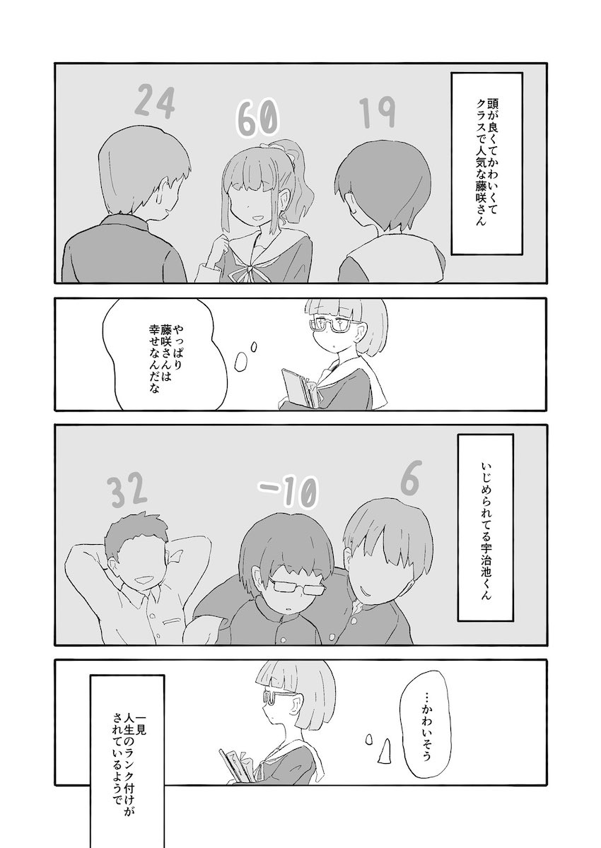 【漫画】もしも幸福度が数字で見れたら？の画像