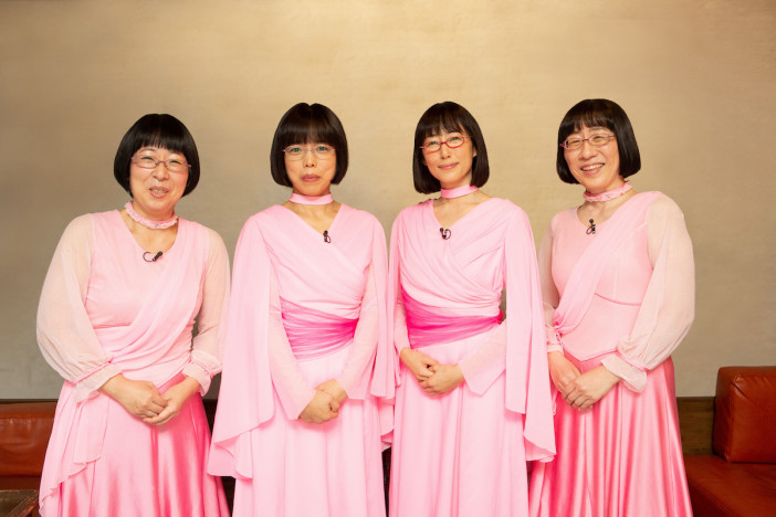木村多江×安藤玉恵×阿佐ヶ谷姉妹、ピンクドレスで4ショット対談　『のほほん』PVも公開