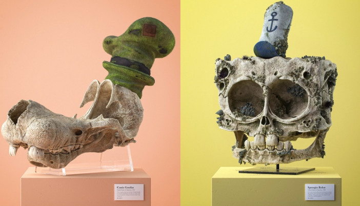 『スポンジ・ボブ』や『ポパイ』など有名キャラの頭蓋骨を3Dで再現するアーティスト