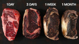 塩をまぶした牛肉を1カ月間保管の画像