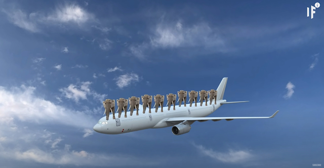 もし飛行機の乗客が同時にジャンプしたら？の画像