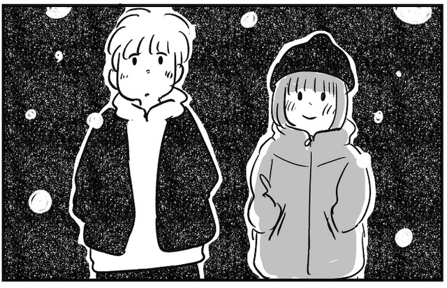 【漫画】雪が降り積もる静かな夜、ふたりの男女は何を叫んだ？　ロマンチックなTwitter漫画が話題