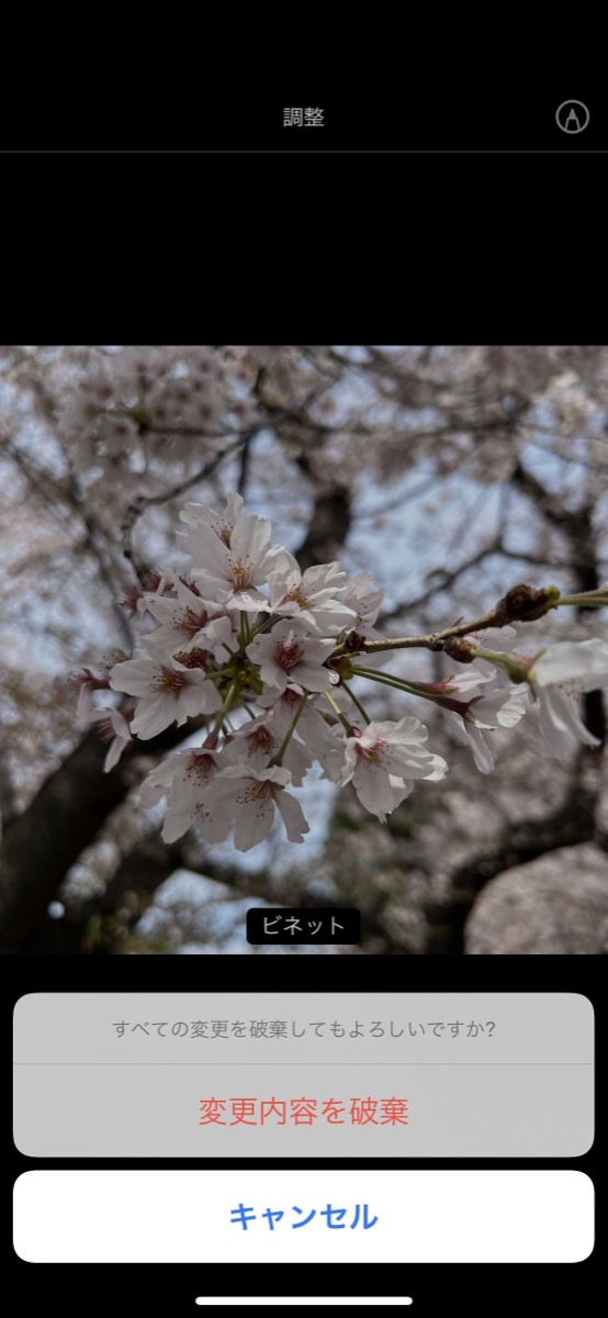 「写真」アプリの編集機能の画像