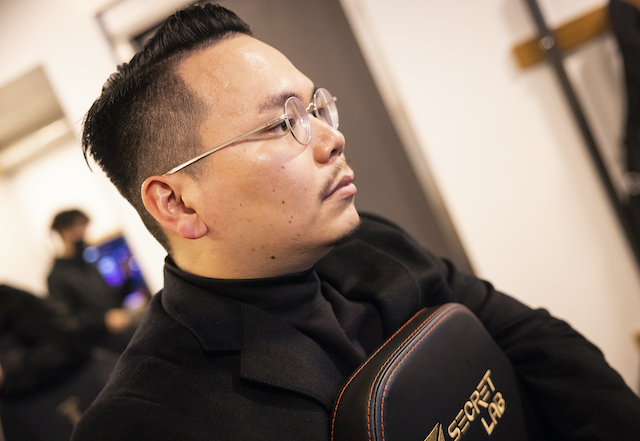 REYKJAVIK, ICELAND - APRIL 22: Coach Hibiki "XQQ" Motoyama of ZETA DIVISION appears backstage at the VALORANT Masters Semifinals on April 22, 2022 in Reykjavik, Iceland. (Photo by Colin Young-Wolff/Riot Games)