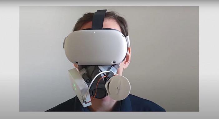 VR空間での“呼吸を困難にする”ガスマスク、開発の意図とは？