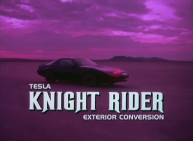 テスラ車が映画『ナイトライダー』のドリームカーに変身？　改造に日本製のカスタムホイールも使用