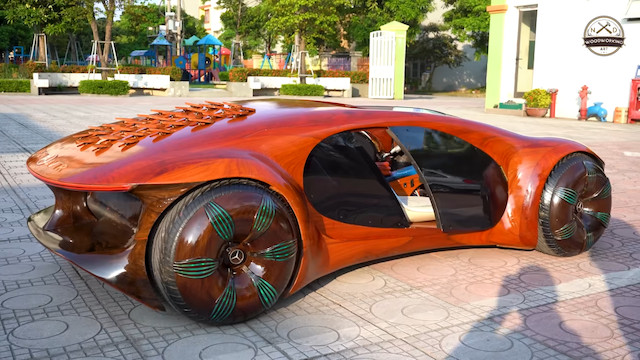 メルセデス・ベンツのコンセプトカーを木材で再現の画像