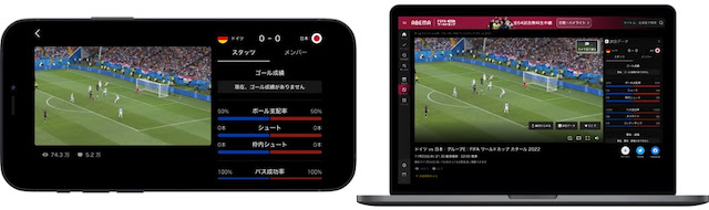 ABEMA「FIFA ワールドカップ カタール 2022」視聴新機能発表の画像