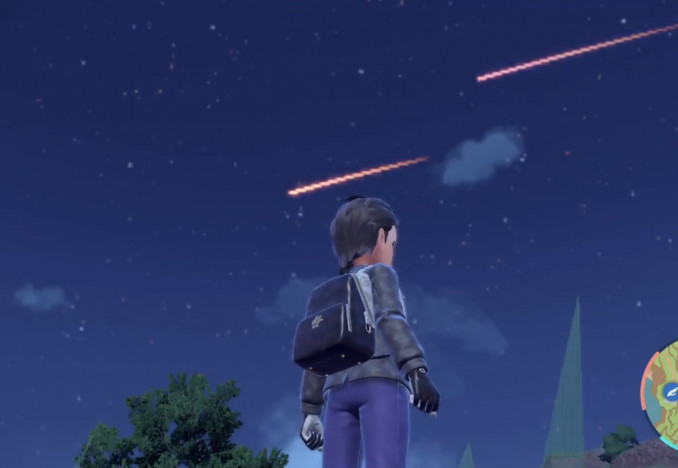 『ポケモン スカーレット・バイオレット』　夜空に現れたキレイな流星群を収めた動画が話題に
