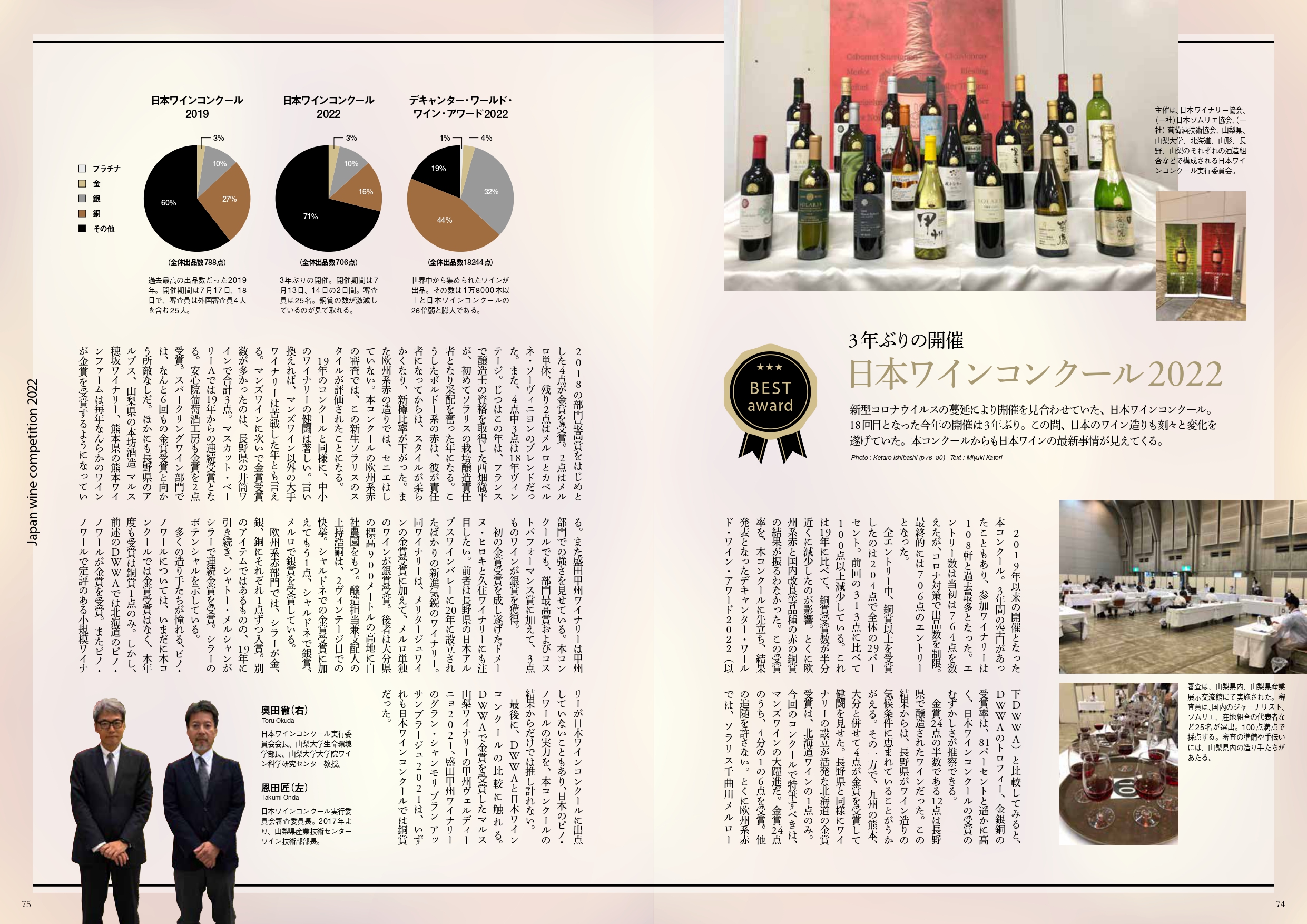 日本ワイン金賞登場『Winart』2023年1月号』の画像