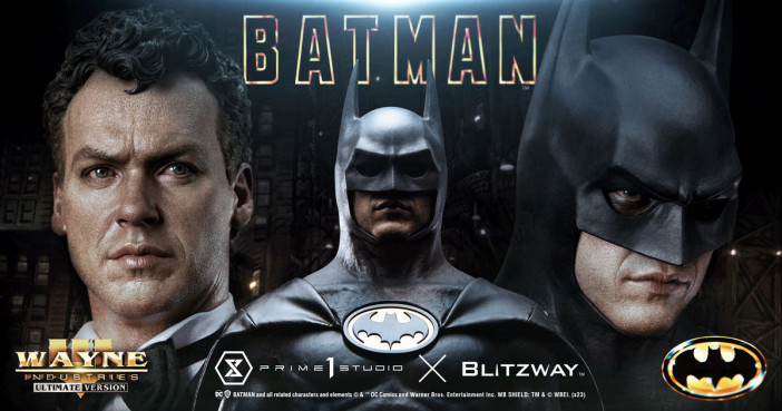 「バットマン」と「ブルース・ウェイン」全高70センチ以上で立体化！　1989年公開の傑作ダークナイトムービーより