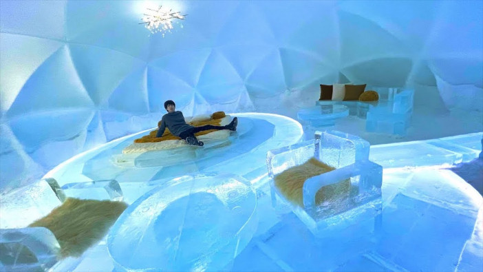 はじめしゃちょー、氷で作られたホテルに訪問　圧倒的なクオリティの高さで「本当にすごい」と驚きの連続