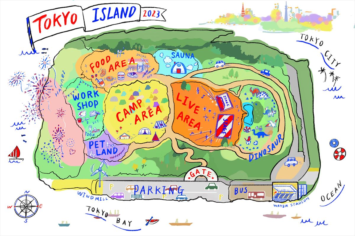 『TOKYO ISLAND』エリアマップ