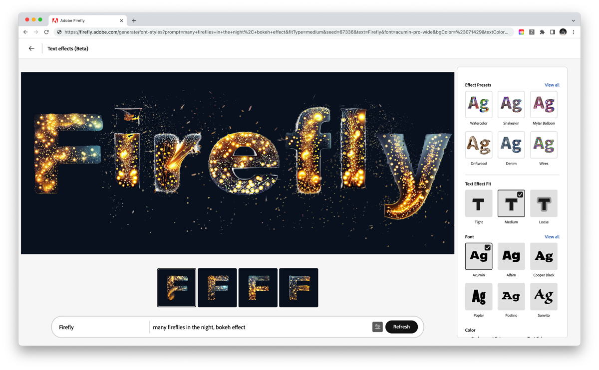 『Adobe Firefly』発表の画像