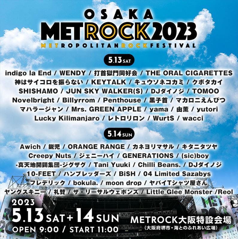 METROCK　出演者