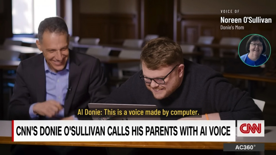 CNN reporter calls his parents using an AI deepfake voice. Watch what happens next（https://www.youtube.com/watch?v=tmFFd8fMqxk）の画像