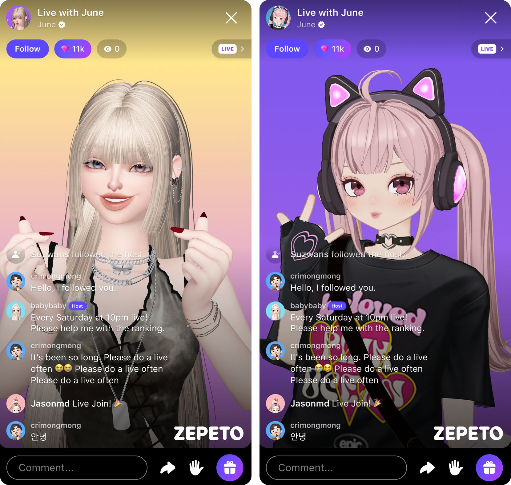 VR展開の『Roblox』とVTuber取り込む『ZEPETO』の画像