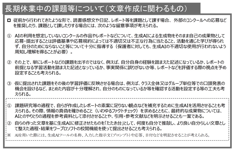 教育現場における生成AI活用ガイドラインの現状の画像