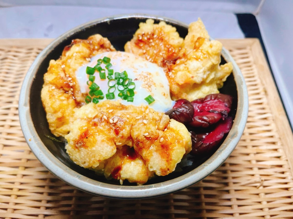 甘辛温玉とり天丼（とり天 暁）