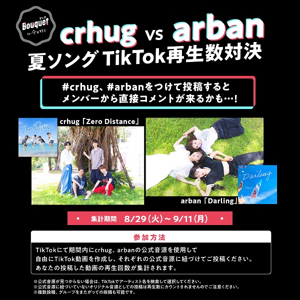 crhug／arban　TikTok再生数対決