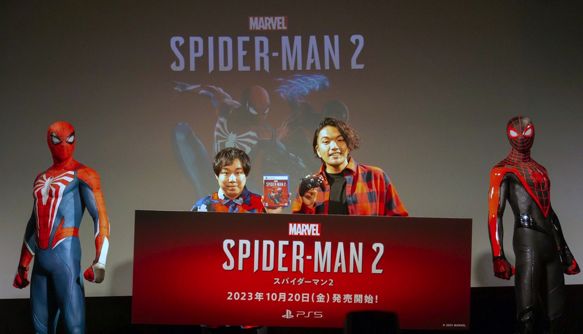 マーベル好き芸人が『スパイダーマン2』発表会に登場