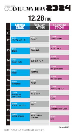 『COUNTDOWN JAPAN 23/24』