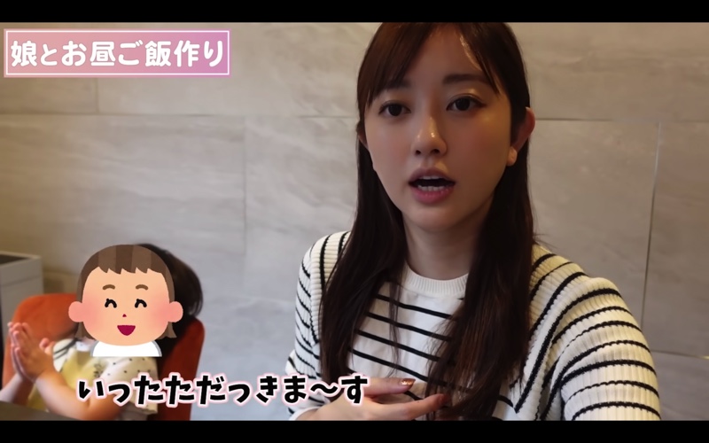 菊地亜美、3歳の愛娘と昼食作り