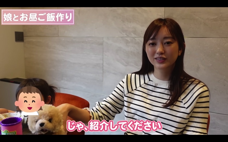 菊地亜美、3歳の愛娘と昼食作り