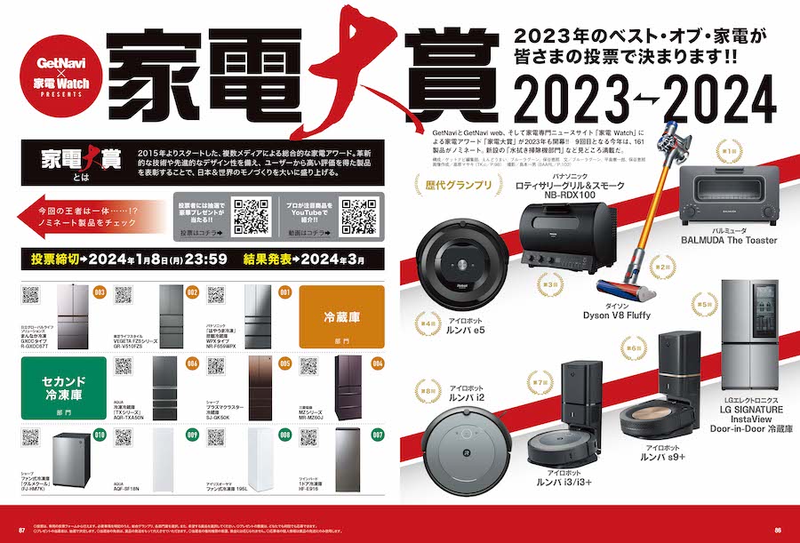 2023年の大ヒット商品を総ざらい・ゲットナビ1月号の画像